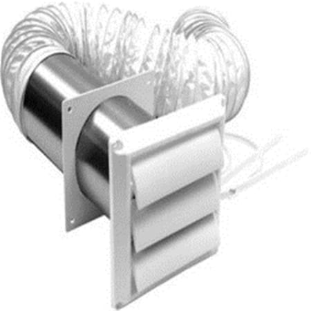Lambro Industries 4 in. x 8 ft. Vinyl Duct White Louvered Vent Kit, 12PK 1316W